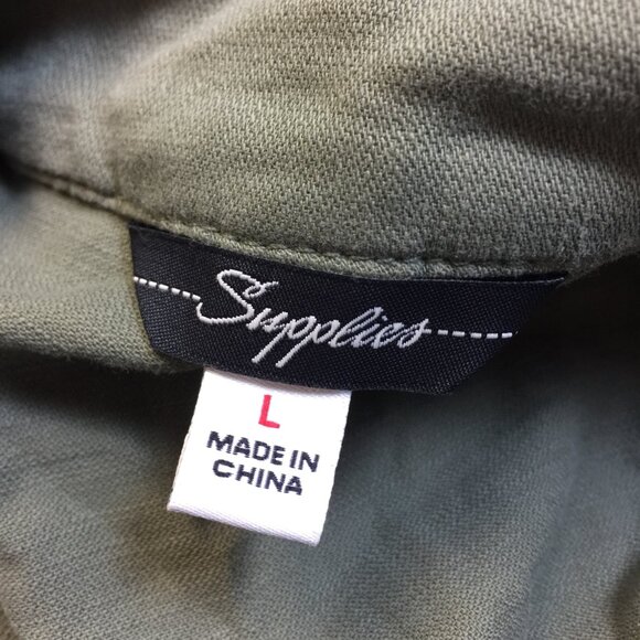 New! Supplies by Union Bay Larisa Jacket L Womans Greek Olive Snap Buttons - Picture 9 of 16